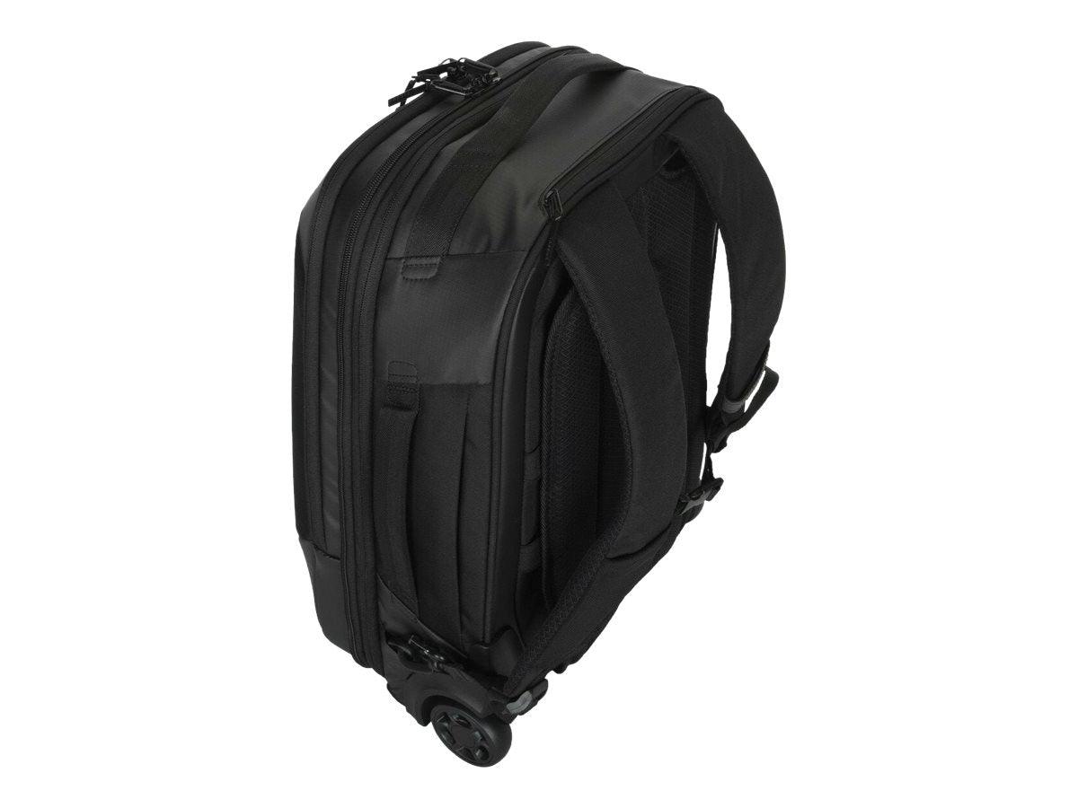 Targus 15.6” Mobile Tech Traveler EcoSmart Rolling Backpack (Black) - Marknet Technology