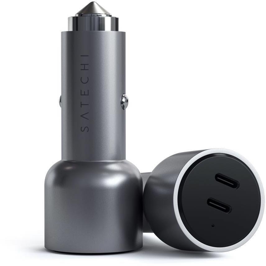 Satechi 40W Dual Port USB-C Car Charger (Space Grey) - Marknet Technology