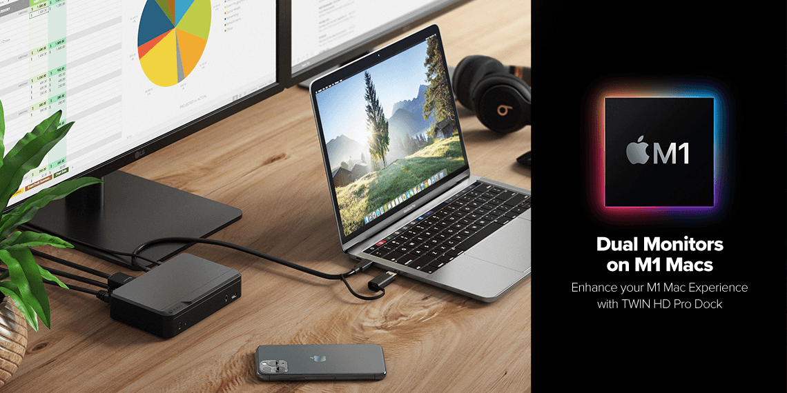Alogic Universal Twin HD Pro 85W Docking Station for Laptops - Marknet Technology