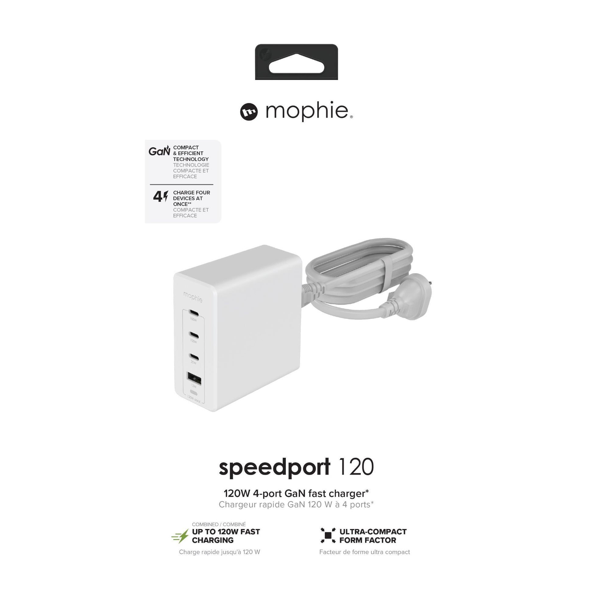Mophie Speedport 120W 4 Port GaN Fast Charger - Marknet Technology